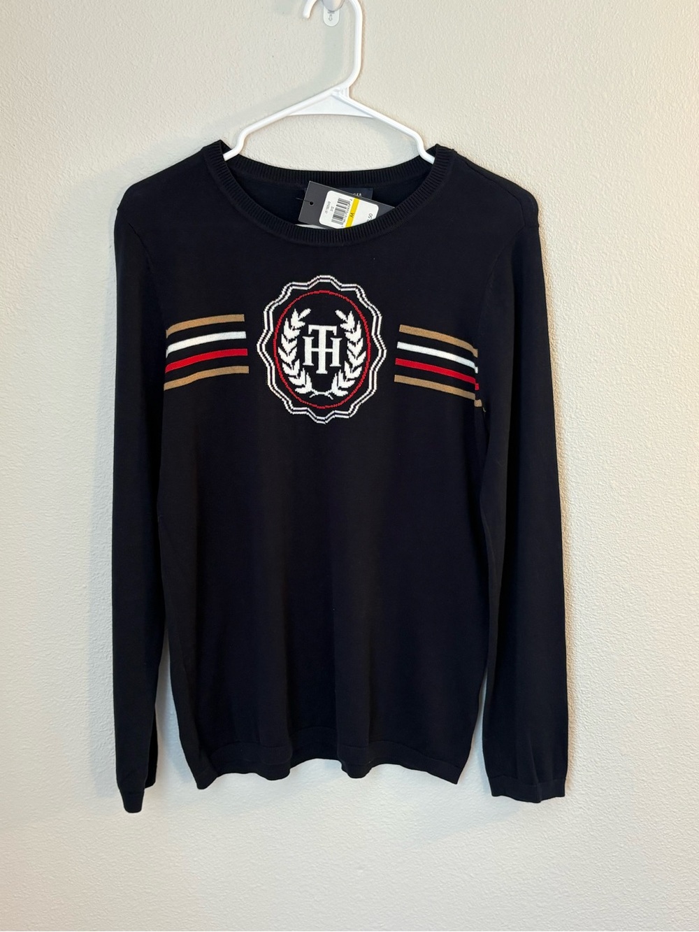 Tommy Hilfiger Navy Blue Crest Crewneck Sweater
